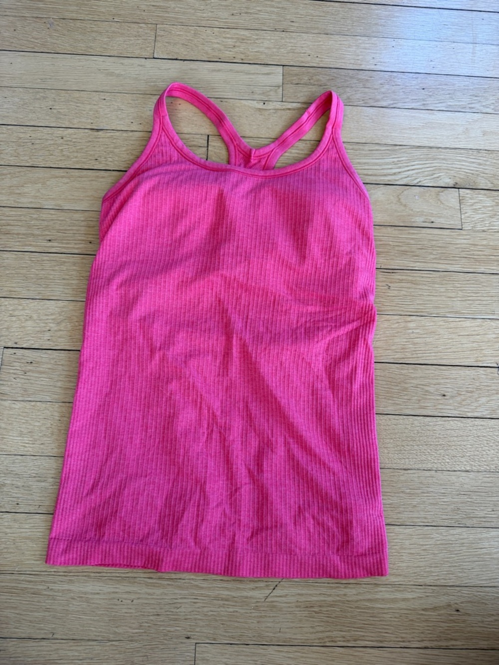 lululemon athletica Pink Ribbed Racerback Tank Top